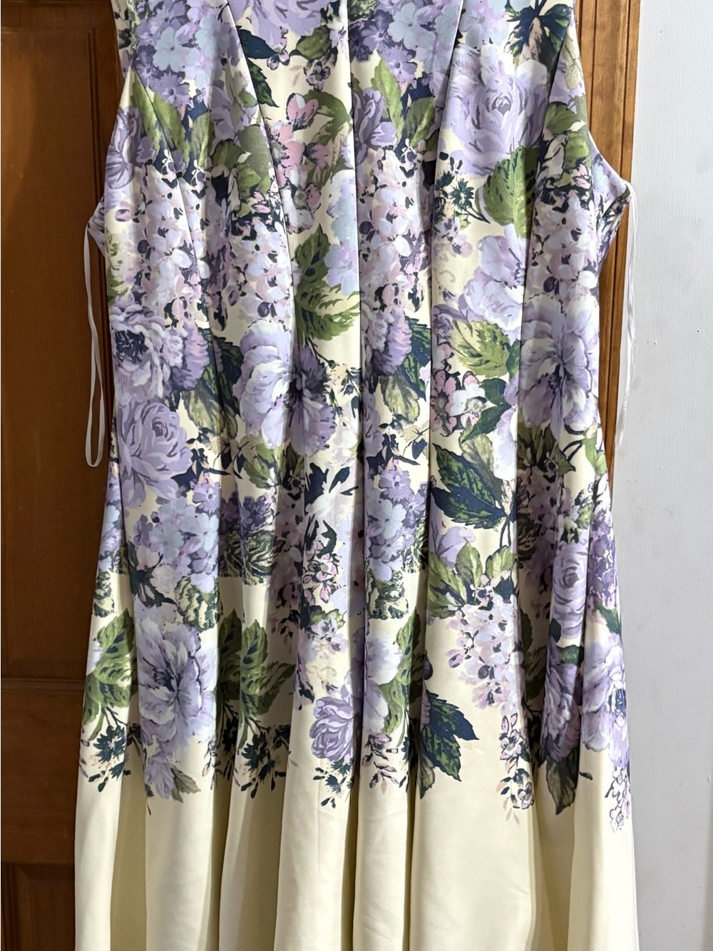 Danny & Nicole Lavender and Green Floral Women Dress